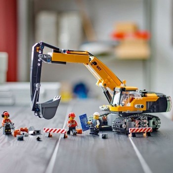 Visuel photo Pelleteuse de chantier jaune Lego City Réunion