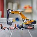 Visuel photo Pelleteuse de chantier jaune Lego City Réunion