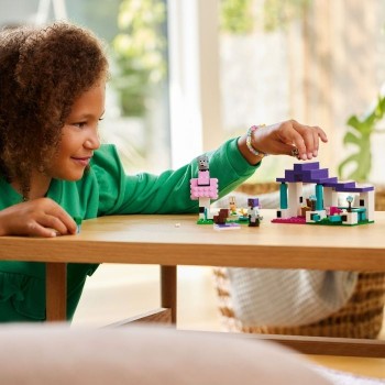 Visuel enfant qui joue avec Sanctuaire animalier Lego Minecraft Réunion